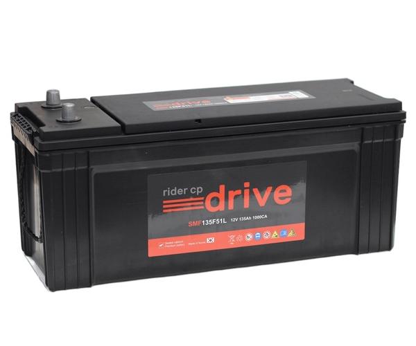 Аккумулятор, RIDER 135F51L, 135 Ah, конус, обратная полярность